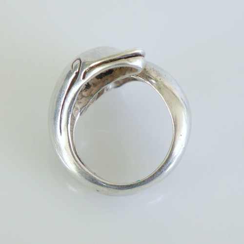 Dolphin ring used, silver 925 No.18
