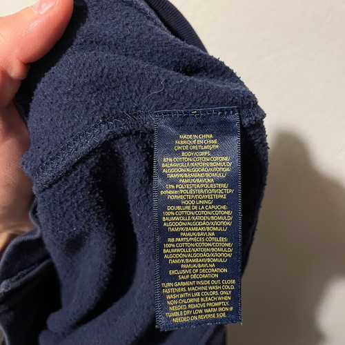 Polo Ralph Lauren zip-up hoodie used, size M, blue-turquoise