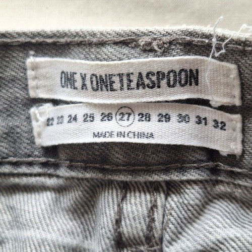 One Teaspoon W27 Awesome Baggies Grey Distressed Jeans like new, S/M