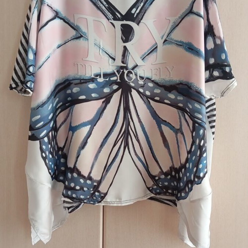 Women's oversized blouse like new, multicolor, one size