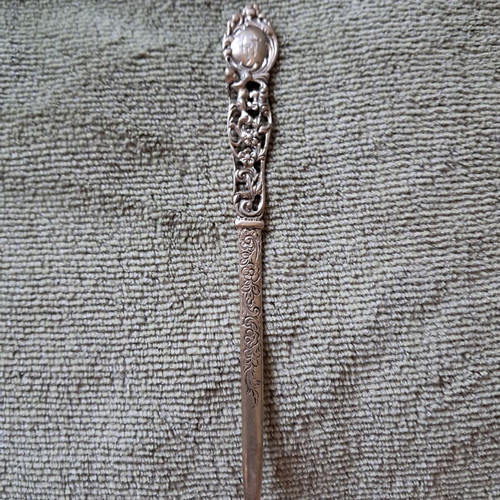 Silver letter opener 835 vintage, 15.5 cm