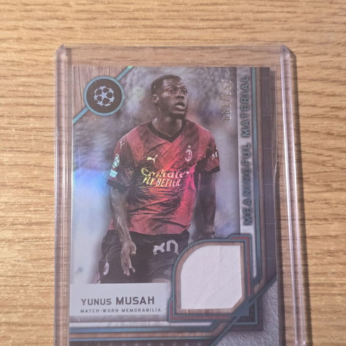 Yunus Musah Meaningful Material /199 2023-24 Topps Museum Collection card