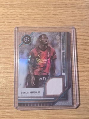 Yunus Musah Meaningful Material /199 2023-24 Topps Museum Collection card
