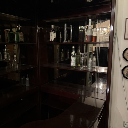 Luxury Corner Bar Furniture with Built-in Lighting and Display Cabinet like new