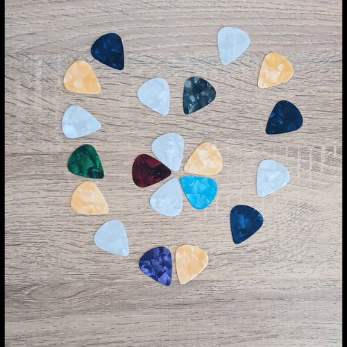 Colorful guitar picks new, pack of 20, 0.5mm thickness