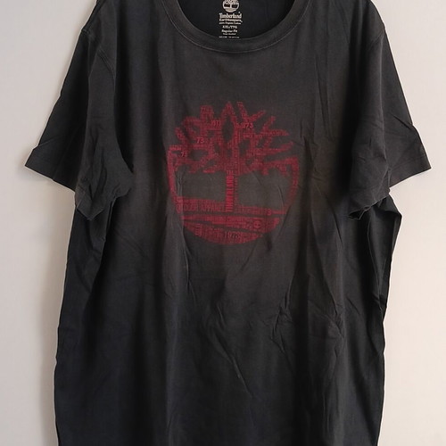 Timberland men's t-shirt used, dark blue, size XXL with print