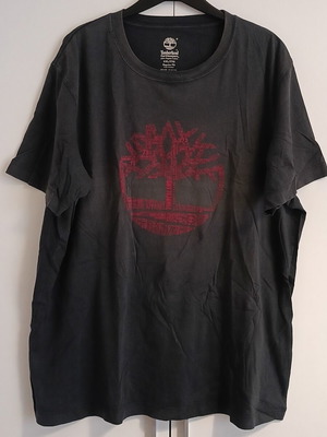 Timberland men's t-shirt used, dark blue, size XXL with print