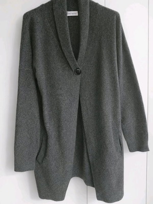 Ferrante Merino Wool Cardigan like new, grey, size Small