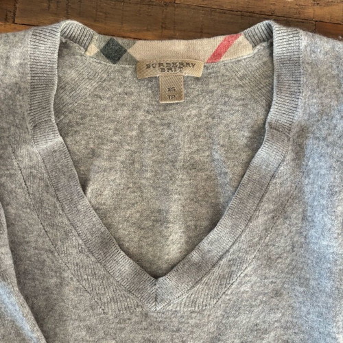 Burberry sweatshirt used, cashmere-cotton, gray-beige XS