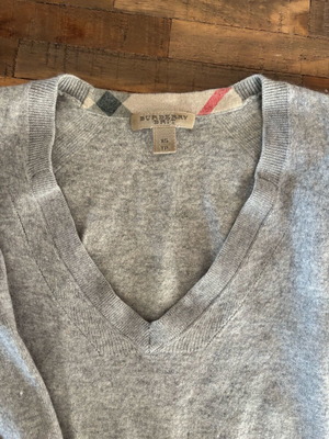 Burberry sweatshirt used, cashmere-cotton, gray-beige XS