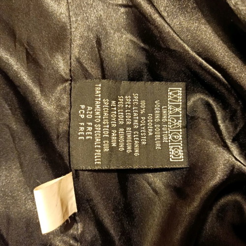 Ricano men's leather coat new, black semi-glossy, size M/L