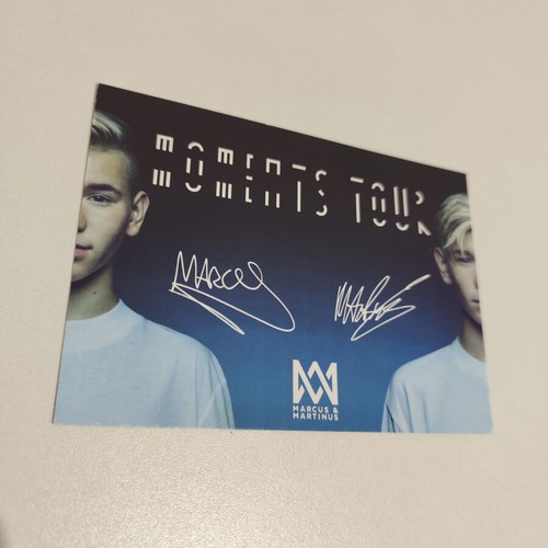 Marcus And Martinus Autograph Card like new from first Greece live