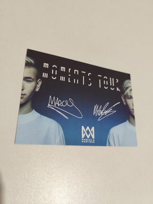 Marcus And Martinus Autograph Card like new from first Greece live