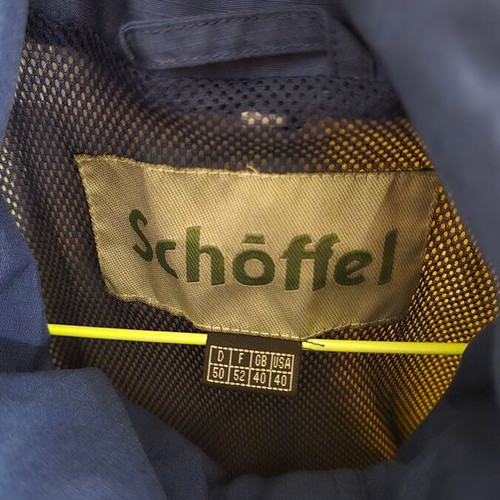 Vintage Schoffel jacket used, 90s 00s, size M/L, blue-yellow