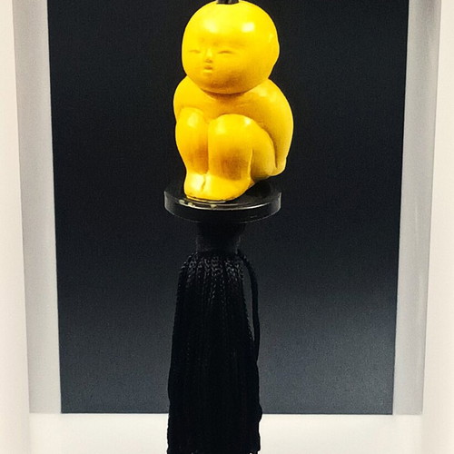 Buddha Pendant 5cm with Black Tassel New