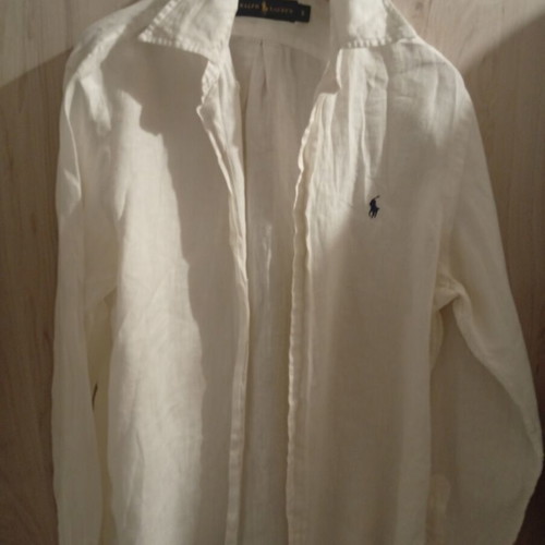 Ralph Lauren men's linen shirt, size S, white