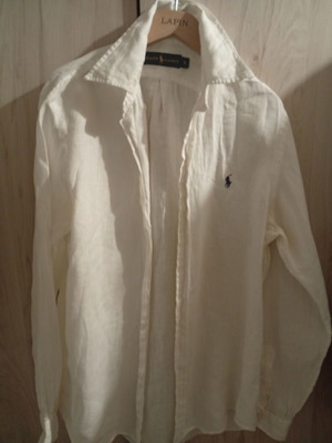 Ralph Lauren men's linen shirt, size S, white