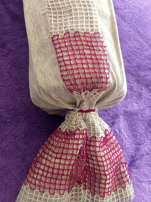 Caramel bolster pillow, length 1.45 m