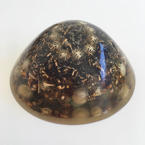 Orgonite with quartz, angelite, silver and copper new