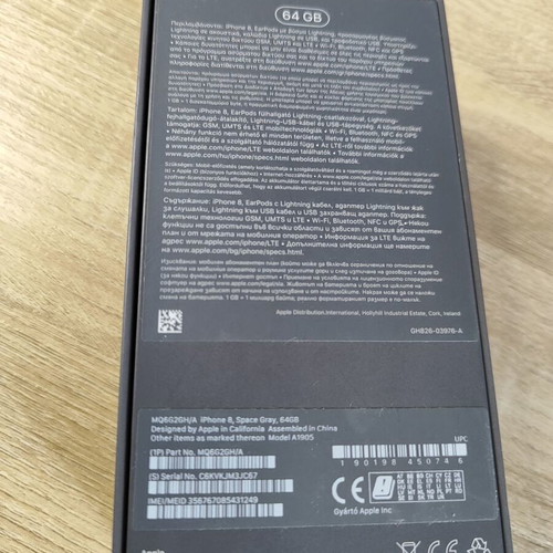 Apple iPhone 8 A1905 empty packaging box used