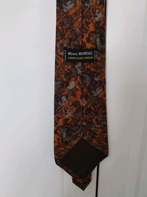 Minas Marras tie 100% silk like new, brown