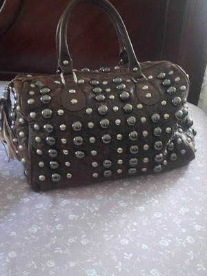 A To Z Greek brown handbag like new with studs