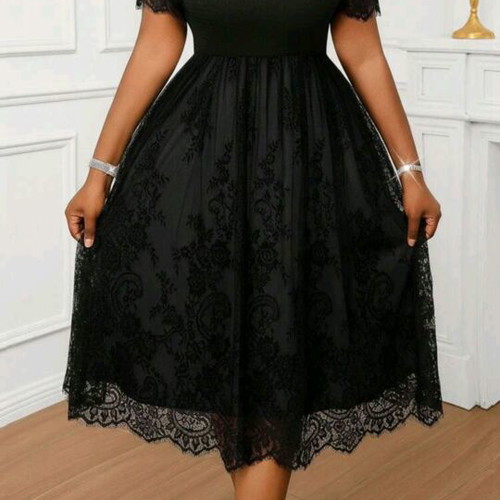 Shein lace dress black XL like new