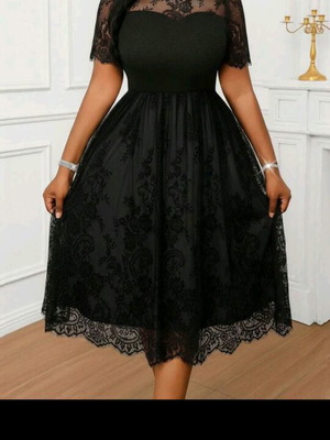 Shein lace dress black XL like new