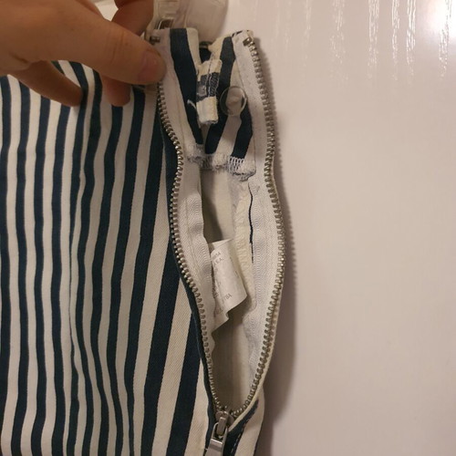Bershka striped shorts like new, white and blue, size XL