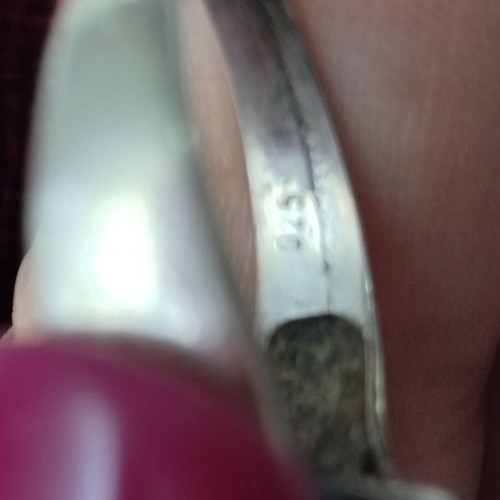Silver women's ring 925 with meander design used, ancient Greek style