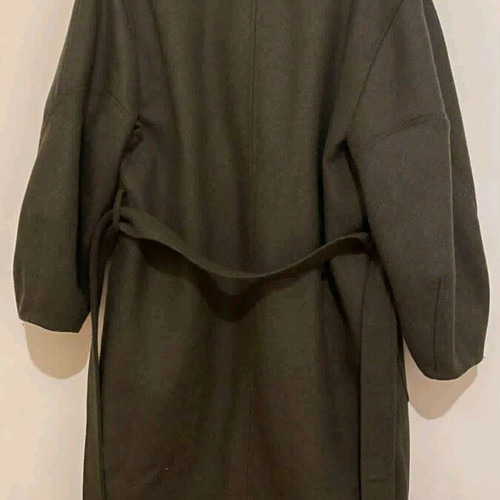 Zara wool coat with leather collar like new, size XS