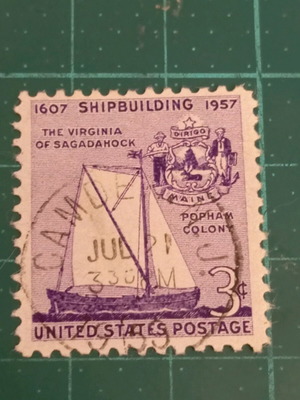 United States stamp 1957 shipbuilding like new