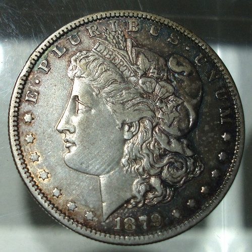 Silver American Dollar Morgan Dollar 1879 used