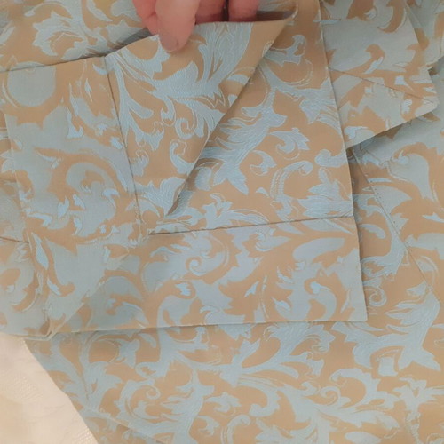 Jacquard tablecloth Palamaiki 160x250cm beige-verdant new
