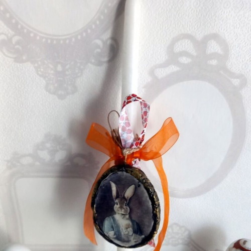 Easter candle with decorative egg new