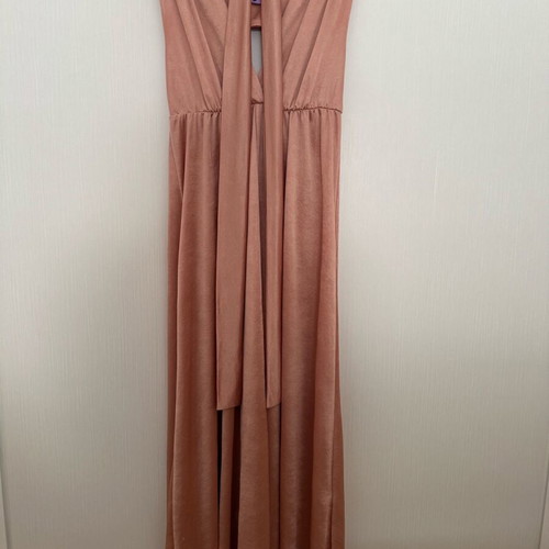 Pink maxi romantic dress Moutakis used, size M