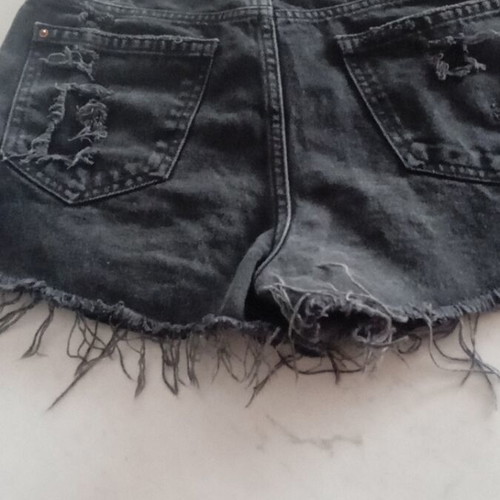 Zara women's black denim shorts like new, size XS