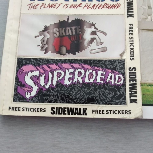 Side Walk Skateboard Magazine #190 July 2012 used, includes stickers