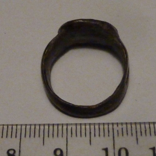 Old Revival Bronze Ring with Cross used
