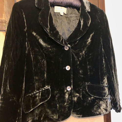 Velvet vintage gothic jacket new, black Fenn Wright Manson