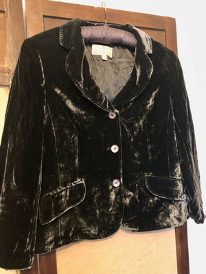 Velvet vintage gothic jacket new, black Fenn Wright Manson