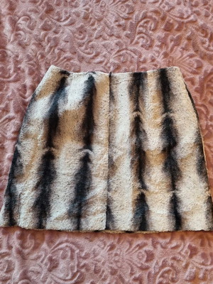 Φούστα σουέτ Kookai μίνι σαν καινούργιο, animal print, μέγεθος L