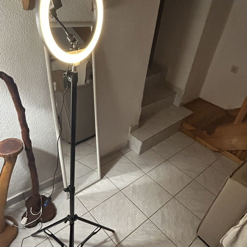 LED Ring Light 170 cm used, 4 lighting modes, adjustable brightness, phone holder