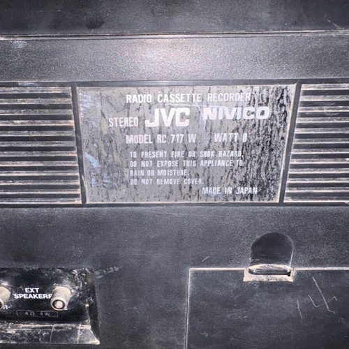 JVC NIVICO RC-717W ραδιοκασετόφωνο μεταχειρισμένο, σπάνιο 1970