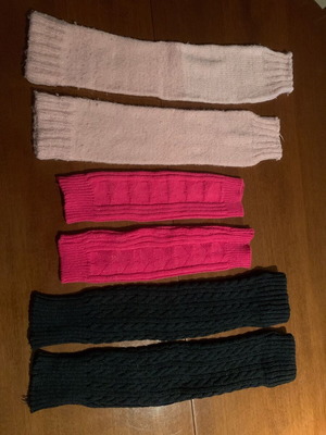 Children's leg warmers like new, set of 3 pieces