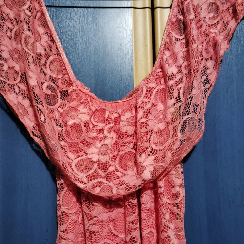 Formal romantic long dress with lace like new