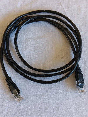 Ethernet network cable Cat.5e black like new