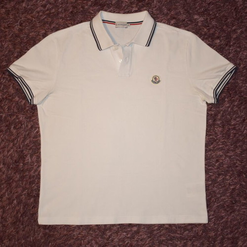 Moncler Polo Shirt Men XL like new, white