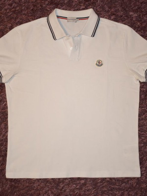 Moncler Polo Shirt Men XL like new, white