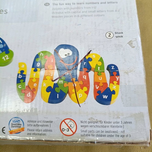 Wooden puzzle used, the dolphin, for ages 3 and up